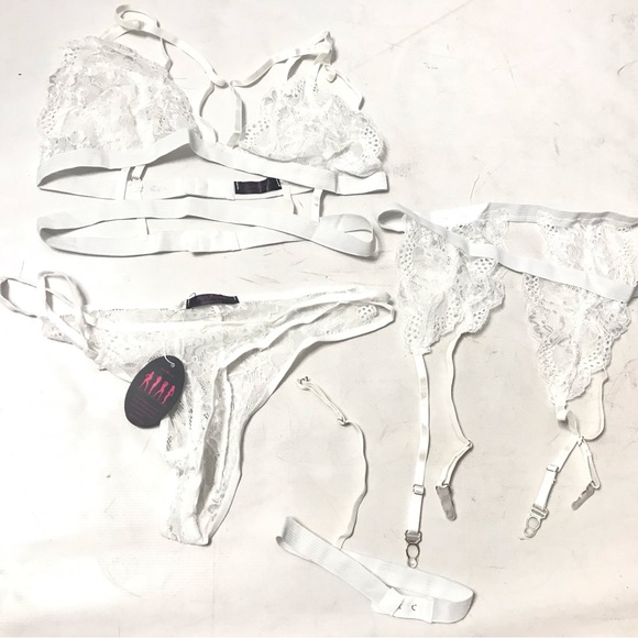 Avidlove Women Garter Lingerie Set Teddy Babydoll Bra Thong Size L - Picture 7 of 7